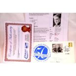 Royal Film Performance 50th Anniversary Concorde flown cover for the film Carrington VC signed by