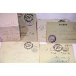 Collection of German handwritten letters and envelopes bearing military stamps, c.1918. P&P Group