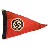 German WWII type Heim Ins Reich pennant, L: 35 cm. P&P Group 1 (£14+VAT for the first lot and £1+VAT