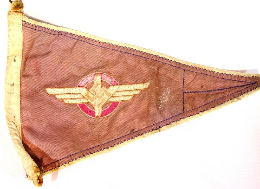 German Third Reich type NSKK pennant, L: 33 cm. P&P Group 1 (£14+VAT for the first lot and £1+VAT - Image 2 of 2