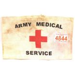 British WWII type Army Medical Service armband. P&P Group 1 (£14+VAT for the first lot and £1+VAT