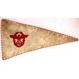 German Third Reich type NSKK pennant, L: 34 cm. P&P Group 1 (£14+VAT for the first lot and £1+VAT