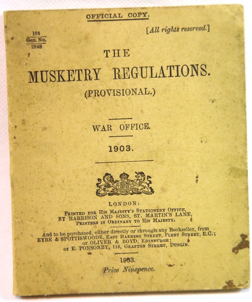 The 1903 War Office Musketry Regulations (Provisional). P&P Group 1 (£14+VAT for the first lot