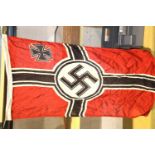 German WWII type Kriegsmarine flag, 60 x 90 cm. P&P Group 1 (£14+VAT for the first lot and £1+VAT
