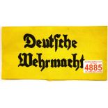 German WWII type Deutsche Wehrmacht armband. P&P Group 1 (£14+VAT for the first lot and £1+VAT for