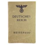 German Third Reich type Reisepass named to Margarete Bachmann, numbered 49767N41, part complete with