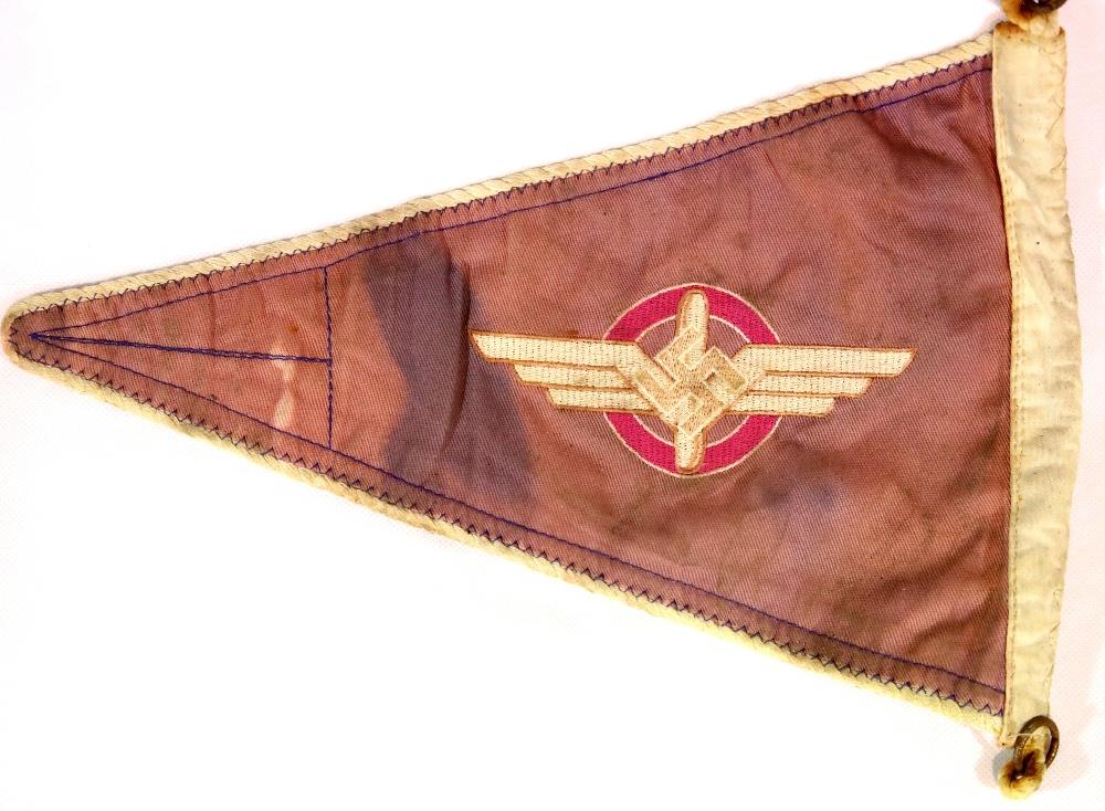 German Third Reich type NSKK pennant, L: 33 cm. P&P Group 1 (£14+VAT for the first lot and £1+VAT