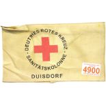 German WWII type Red Cross Duisdorf armband. P&P Group 1 (£14+VAT for the first lot and £1+VAT for