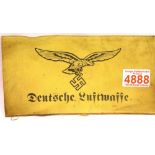 German WWII type Deutsche Luftwaffe armband. P&P Group 1 (£14+VAT for the first lot and £1+VAT for