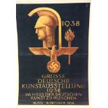 German Third Reich type 1938 poster, 40 x 28 cm. P&P Group 1 (£14+VAT for the first lot and £1+VAT
