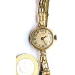9ct gold cased Rotary wristwatch on a gold plated bracelet, 13.9g total. P&P Group 1 (£14+VAT for