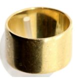 9ct gold wide band ring, 6.9g, size M. P&P Group 1 (£14+VAT for the first lot and £1+VAT for