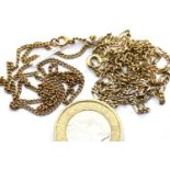 Two 9ct gold fine chains, total 5.9g. P&P Group 1 (£14+VAT for the first lot and £1+VAT for