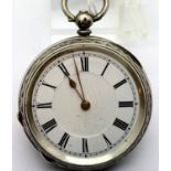 Continental 935 silver fob watch, not working. P&P Group 1 (£14+VAT for the first lot and £1+VAT for