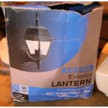 Unused outdoor lantern. Not available for in-house P&P, contact Paul O'Hea at Mailboxes on 01925