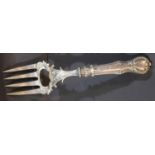 Georgian silver fork, Sheffield assay. P&P Group 1 (£14+VAT for the first lot and £1+VAT for