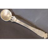 Silver spoon, made from two Georgian silver coins. P&P Group 1 (£14+VAT for the first lot and £1+VAT