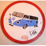 Cast iron VW Campervan sign, D: 25 cm. P&P Group 1 (£14+VAT for the first lot and £1+VAT for