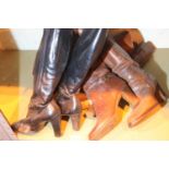 Five pairs of mixed leather boots. Not available for in-house P&P, contact Paul O'Hea at Mailboxes