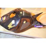 Modern fibreglass Honda Viper motorcycle tank cover and a matching fairing screen. Not available for