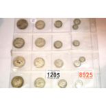 WWI coin sets, Half Crown to Threepence year 1918. P&P Group 1 (£14+VAT for the first lot and £1+VAT