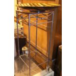 Modern metal framed glass topped plant stand. Not available for in-house P&P, contact Paul O'Hea