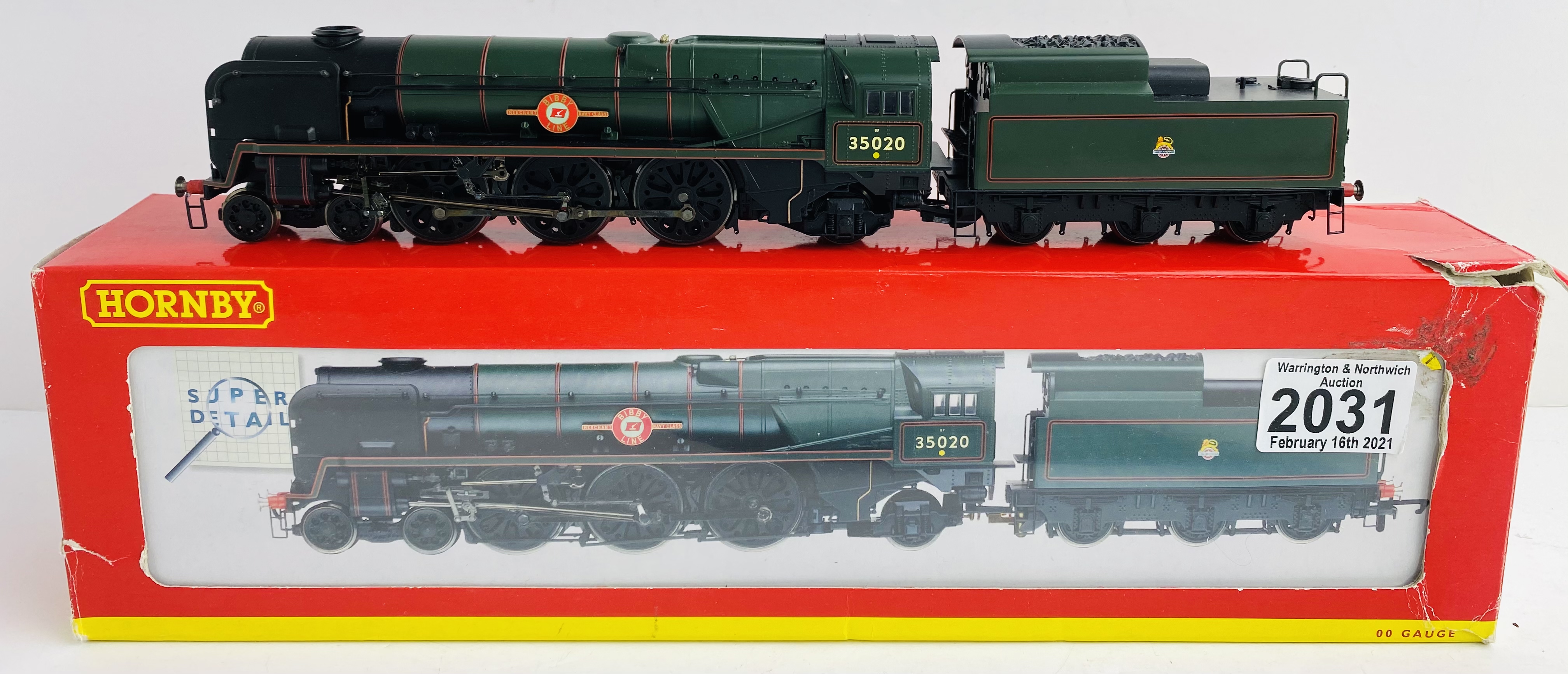 Hornby R2204 Merchant Navy Boxed (Box Torn) with Instructions, but lacking Detail Pack, 1x