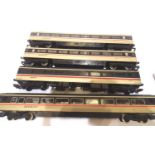 Four Intercity coaches, Hornby x3 and Lima x1, very good condition and unboxed. P&P Group 1 (£14+VAT