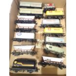 Fourteen assorted OO wagons, Hornby, Lima etc. Mostly very good condition, all unboxed. P&P Group