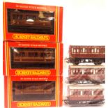 Hornby 4x wheel coaches x6, 3x boxed LMS and 3 unboxed. P&P Group 1 (£14+VAT for the first lot