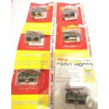 Six Hornby R8014 point motors, new in packets. P&P Group 1 (£14+VAT for the first lot and £1+VAT for