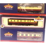 Bachmann coaches x3, 39-152D MK1 corridor first, 34-326 50ft parcels, 34-651B Thompson full brake,