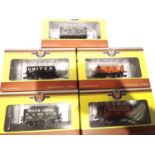 Five Oxford rail wagons, Wigan Coal x2, United, McKelvie, Hamilton Palace. All excellent condition