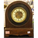 Arch topped mantel clock with visual escapement. Not available for in-house P&P, contact Paul O'