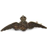 WWI Royal Flying Corps Mini Pilots Wings Sweethearts Badge. P&P Group 1 (£14+VAT for the first lot
