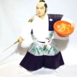 Japanese figure of a standing Samauri warrior H: 28 cm. P&P Group 3 (£25+VAT for the first lot