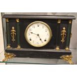 Wooden cased mechanical chiming clock. Not available for in-house P&P, contact Paul O'Hea at