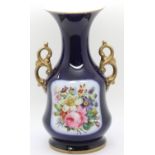 Oriental twin handled vase, H: 24 cm. P&P Group 2 (£18+VAT for the first lot and £3+VAT for