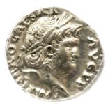 Slabbed and ANACS verified AD64 Roman silver Denarius of Emperor Nero Rome mint. P&P Group 1 (£14+