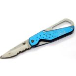 Buck Whittaker folding knife with shackle. (blade length 6 cm) P&P Group 2 (£18+VAT for the first