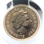 2008 gold sovereign sealed in Royal Mint packaging. P&P Group 1 (£14+VAT for the first lot and £1+