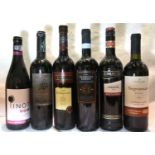 Six bottles of mixed red wine. Not available for in-house P&P, contact Paul O'Hea at Mailboxes on