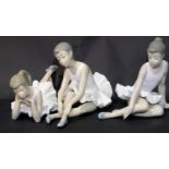 Three Nao ballerinas. P&P Group 3 (£25+VAT for the first lot and £5+VAT for subsequent lots)