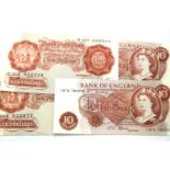 Two mint Fforde and two mint O'Brien ten shilling notes. P&P Group 1 (£14+VAT for the first lot