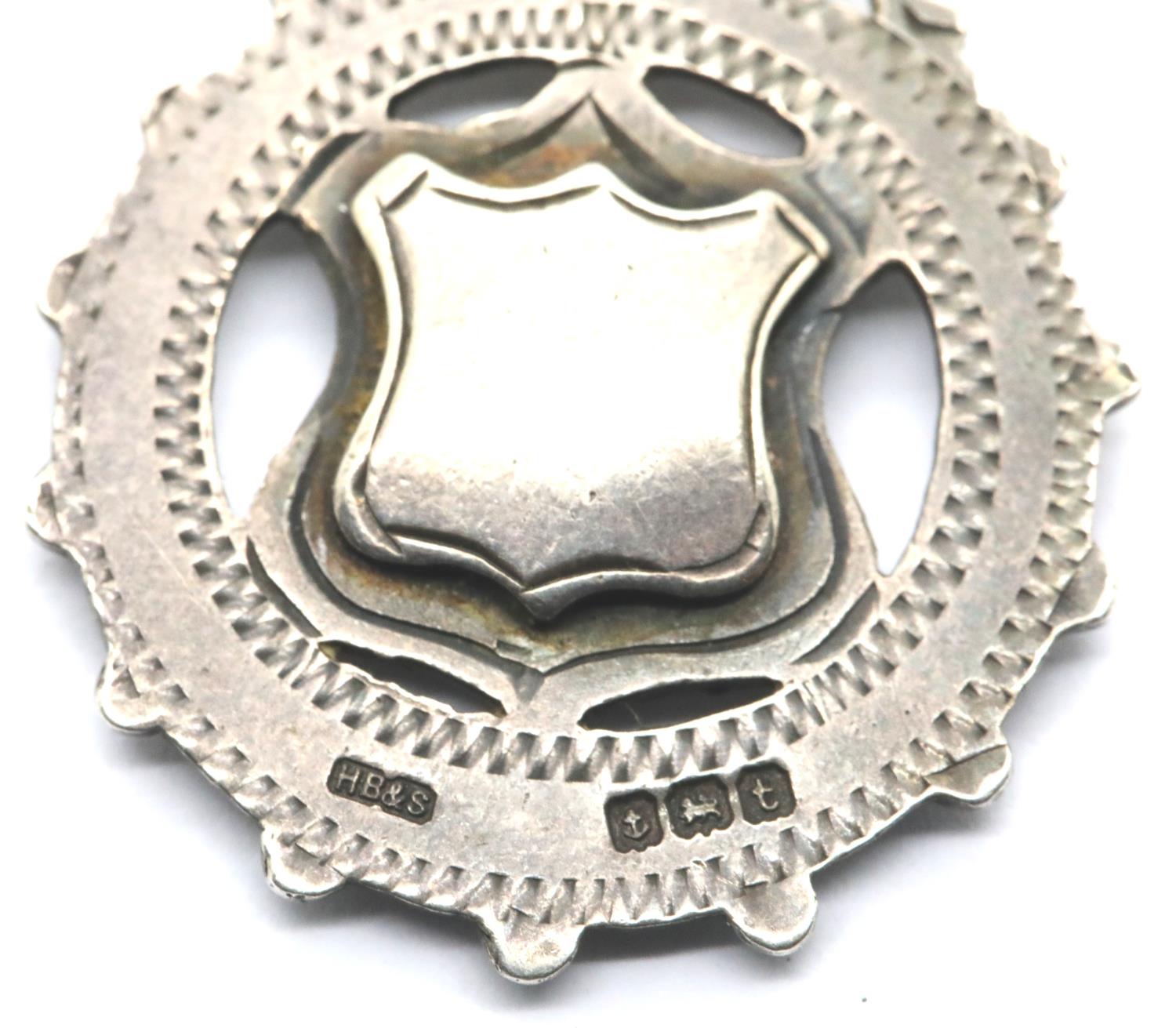 Silver Albert chain and fob Birmingham assay marks, 46g. P&P Group 1 (£14+VAT for the first lot - Image 3 of 3