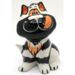 Lorna Bailey cat Delicious, H; 12 cm. P&P Group 2 (£18+VAT for the first lot and £3+VAT for