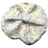 Lead star token - medieval coin replacement during London mint shortages. P&P Group 1 (£14+VAT for