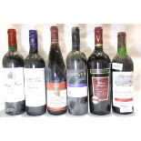 Six bottles of mixed red wine. Not available for in-house P&P, contact Paul O'Hea at Mailboxes on
