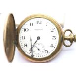 Waltham gold plated full hunter pocket watch, not working. P&P Group 1 (£14+VAT for the first lot