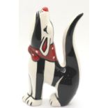 Lorna Bailey dog Steptoe, H: 14 cm. P&P Group 2 (£18+VAT for the first lot and £3+VAT for subsequent